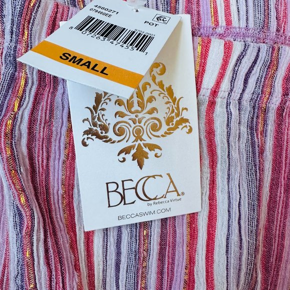 Becca by Rebecca Virtue Multicolor Woven Dress Cover-Up Size S - Picture 7 of 7
